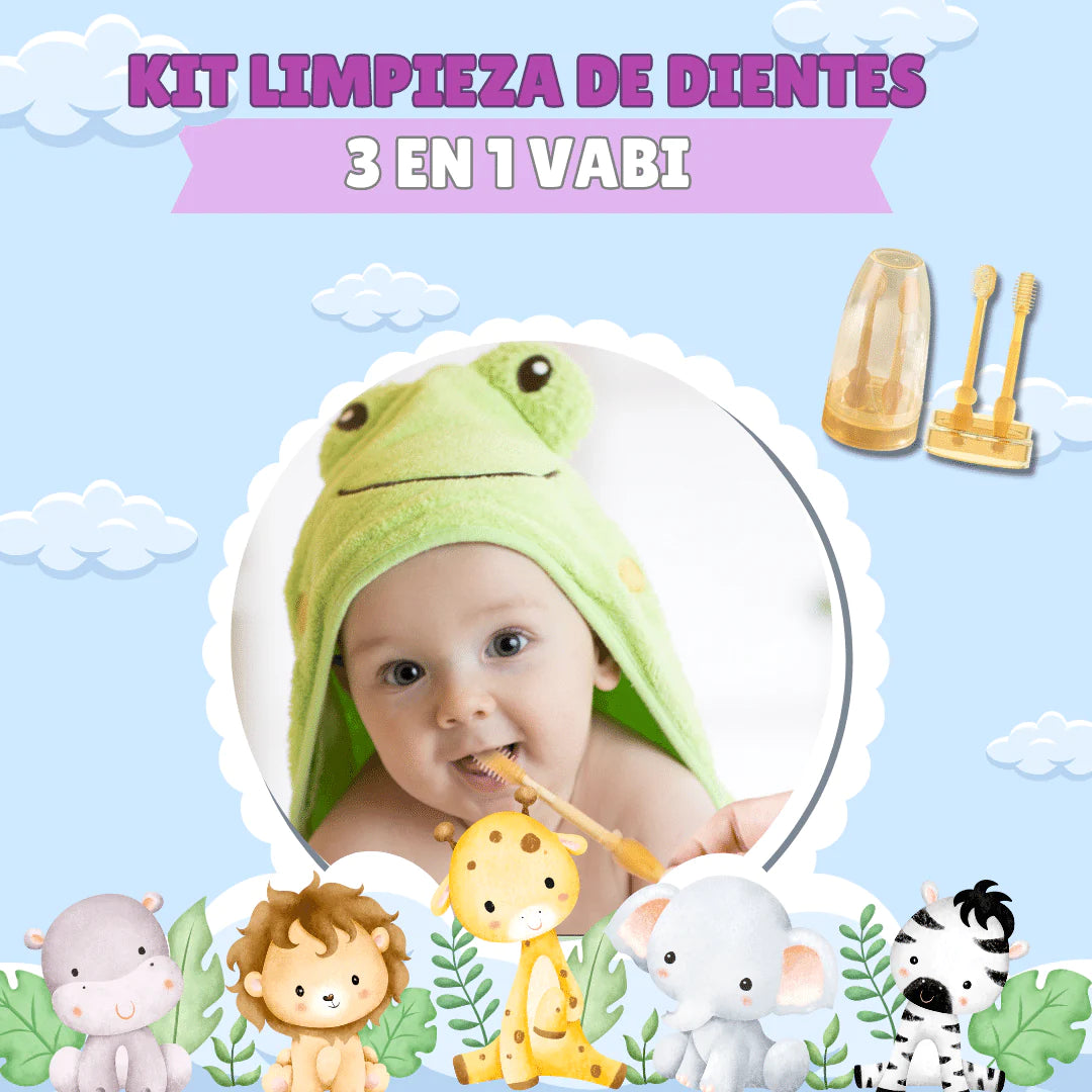 KIT DE LIMPIEZA BUCAL PARA BEBE 3 EN 1