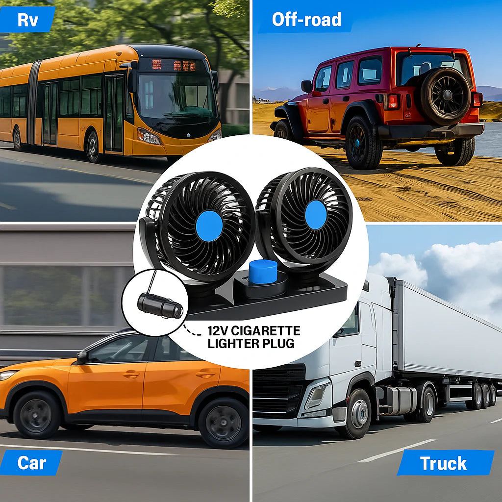 VENTILADOR DOBLE DE AUTO 360