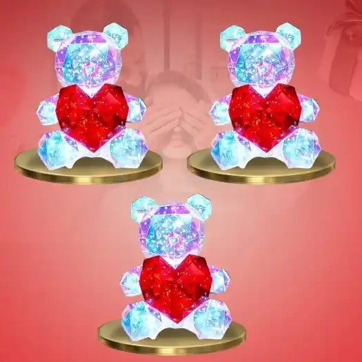 3 unidades: Oso Brillante con Corazón
