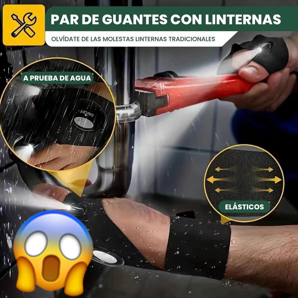 🧤💡GUANTES CON LINTERNA LED PREMIUN🧤💡